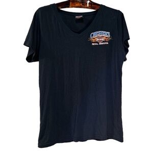 Harley-Davidson Women's V-neck Chester's Mesa, Arizona T-shirt Black Medium
